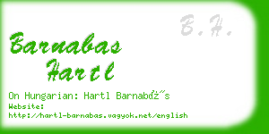 barnabas hartl business card